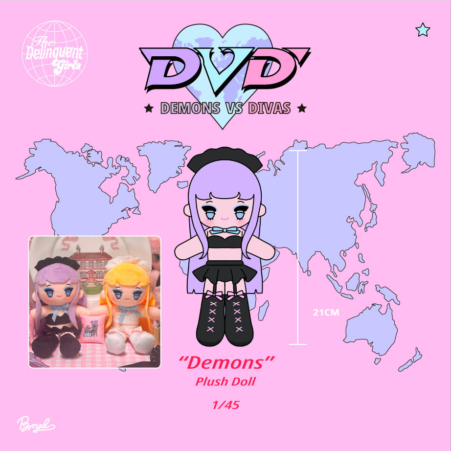 DEMONS VS DIVAS by @lambchen - Plushie Charm Doll