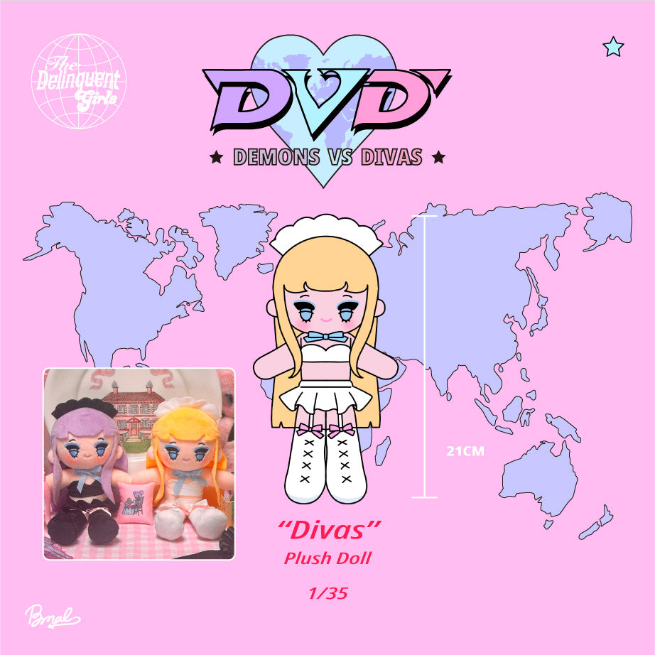 DEMONS VS DIVAS by @lambchen - Plushie Charm Doll