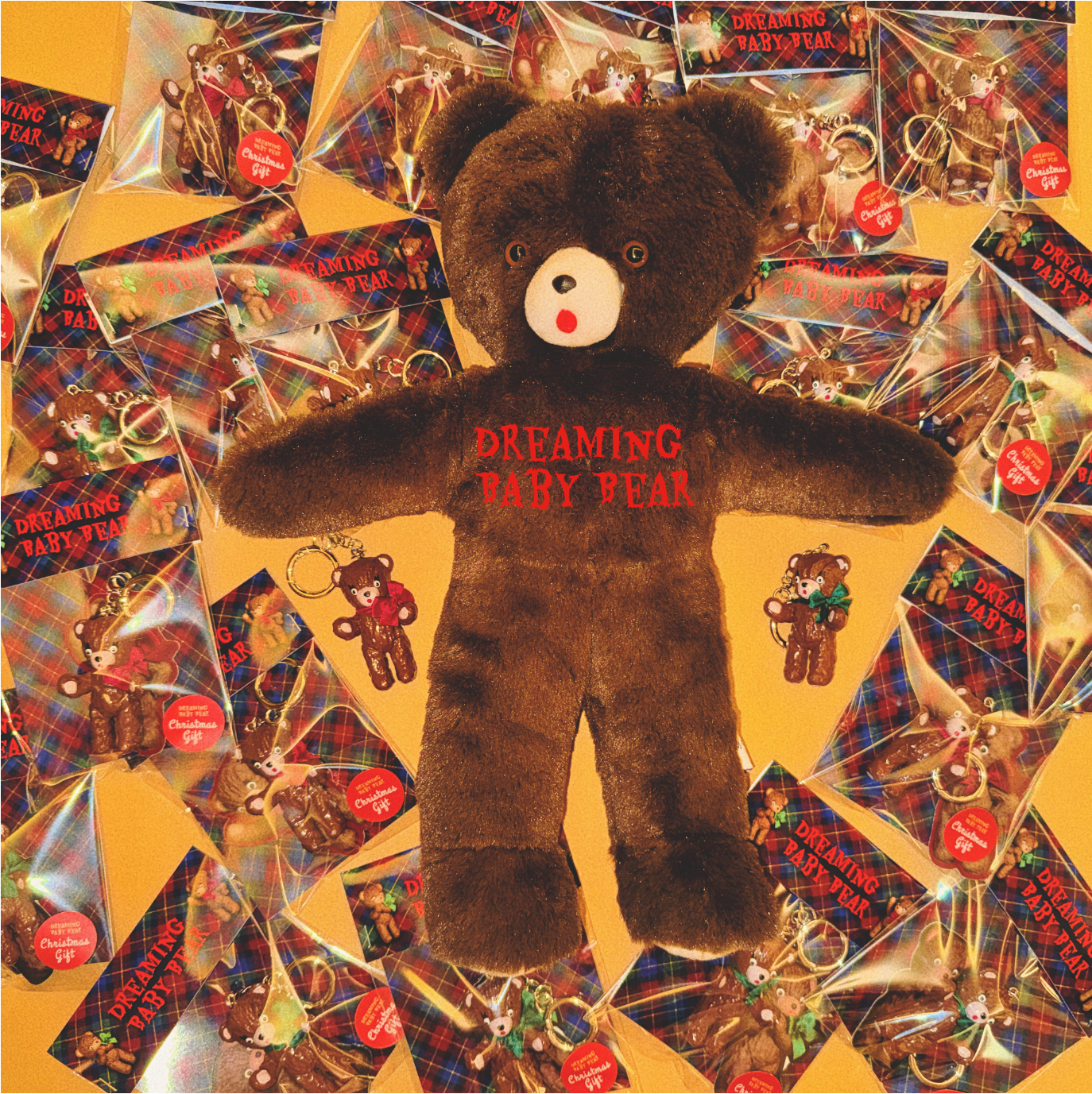 🧸 Handmade Dreaming Baby Bear Keychain 🧸